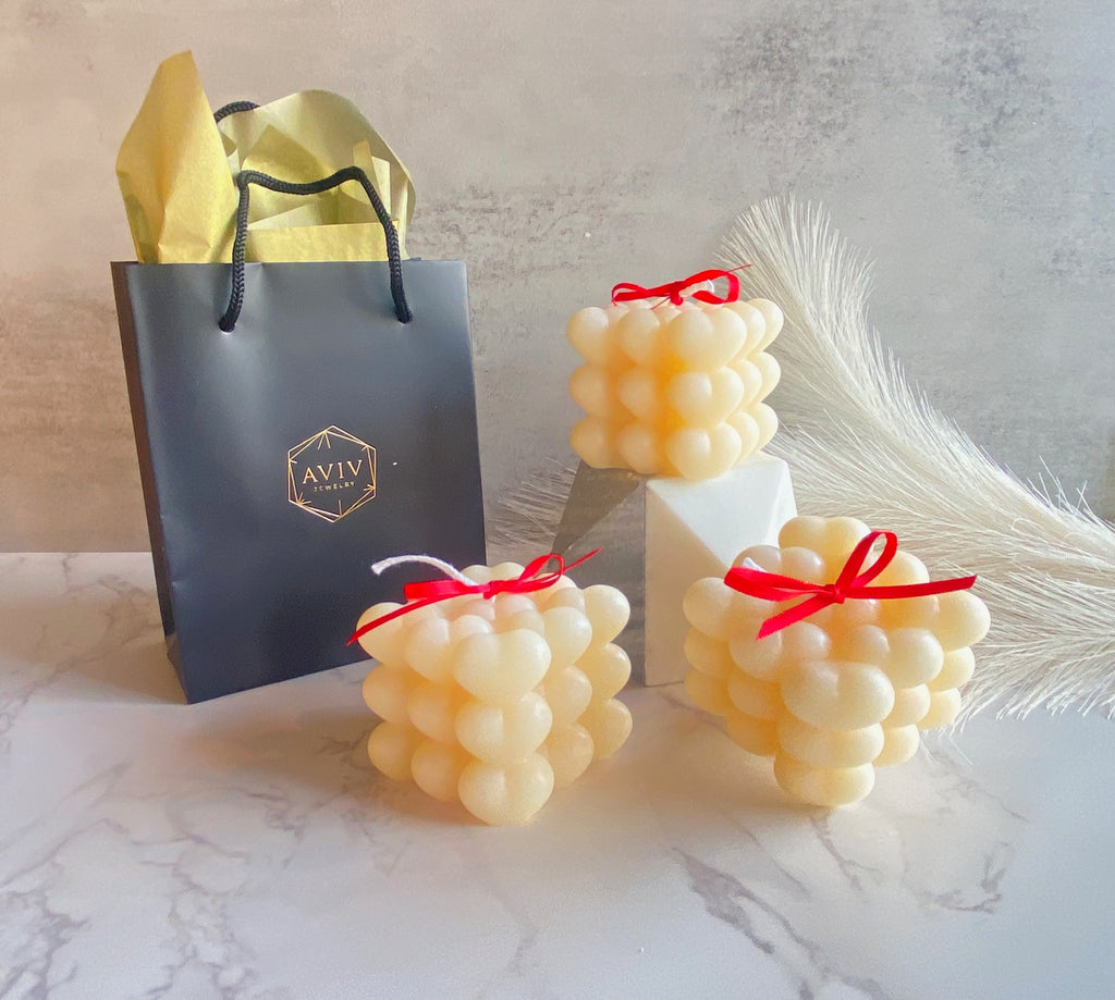 heart bubble candle, heart cube candle, valentine candle, valentine candles, lovers candles, love candles, decorative candles, home decor, sculptural candles, architectural candles, natural candles, soy candles, hearts candles
