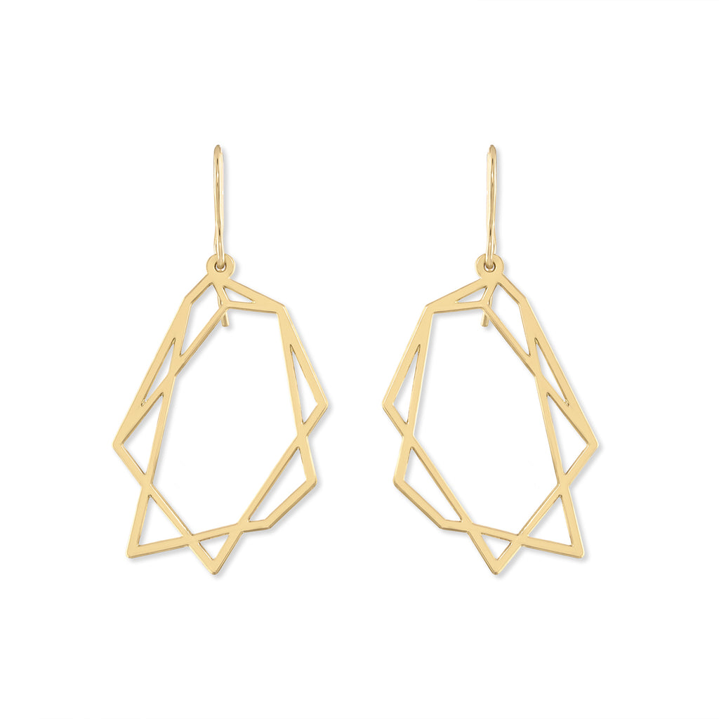 geometric earrings, laser cut earrings, modern earrings, modern jewelry design