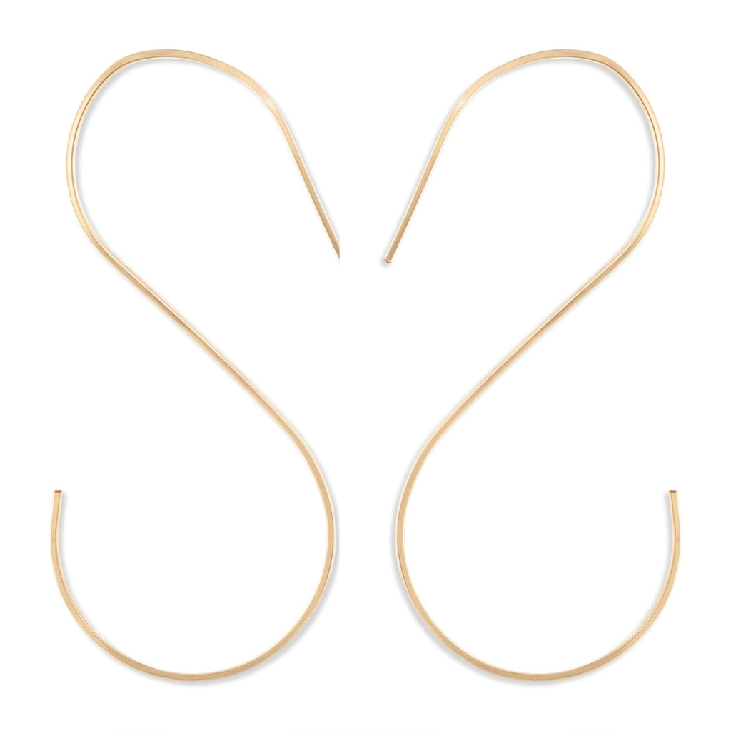 threader earrings, threaders, s-earrings, s-threaders, minimalist earrings, minimalist threaders