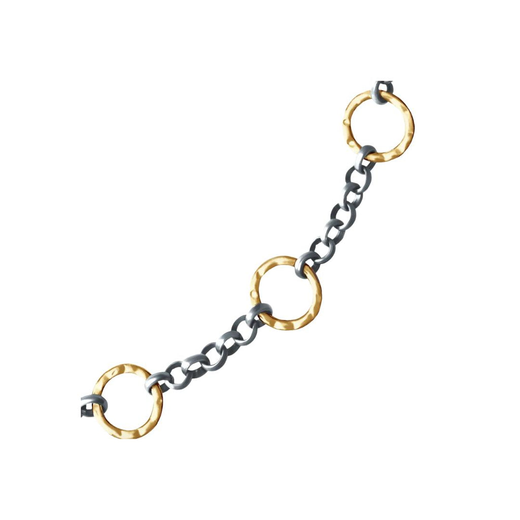 chunky necklace, two tone necklace