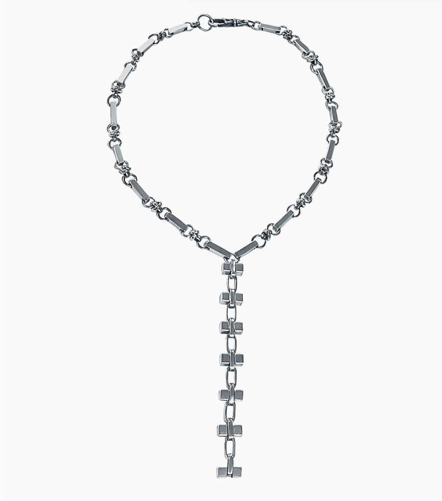 chunky silver necklace, punk necklace, grunge necklace, grunge chain, 
