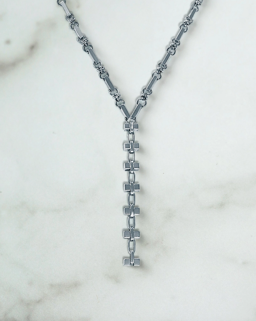 chunky silver necklace, punk necklace, grunge necklace, grunge chain, 