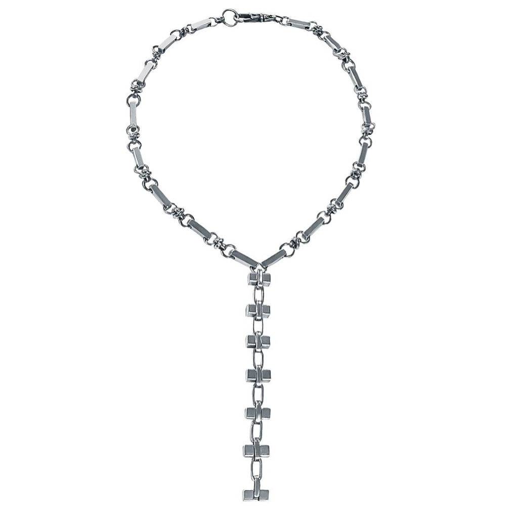 grunge necklace, chunky necklace, thick necklace, chunky silver necklace