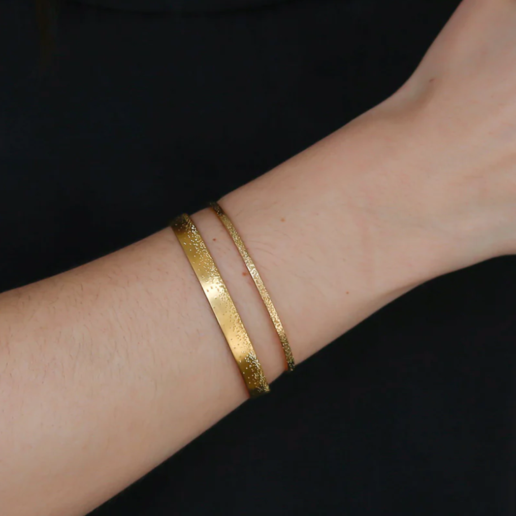 diamond dusted cuff in gold