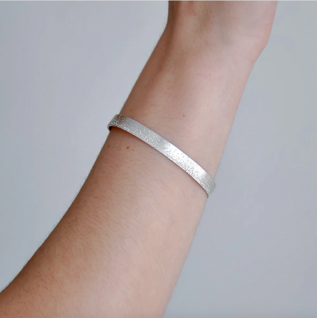 diamond dusted cuff in silver