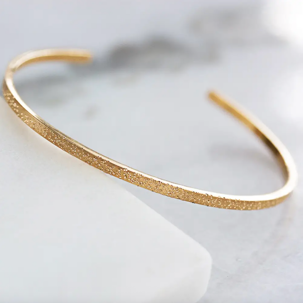 diamond dusted cuff in gold