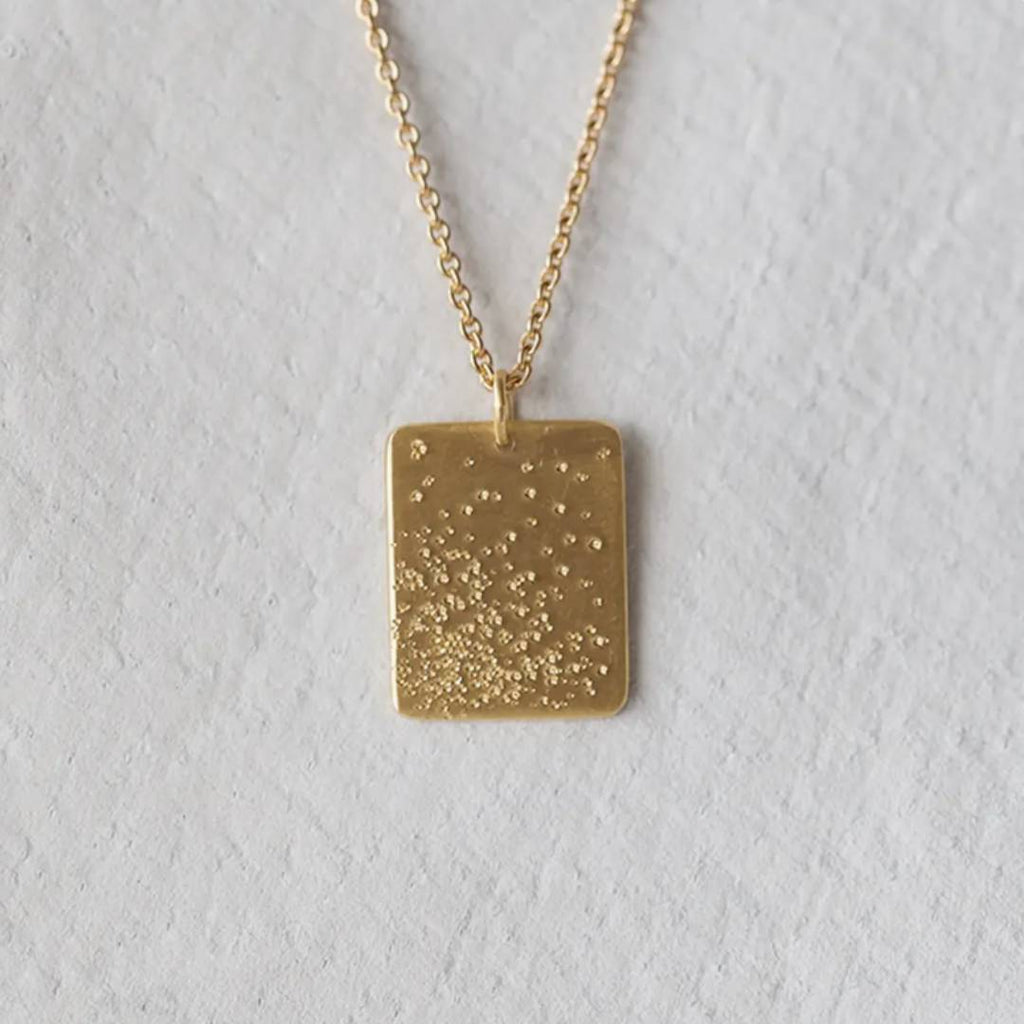 diamond dusted charm, diamond dusted tag pendant, diamond tag, gold diamond necklace
