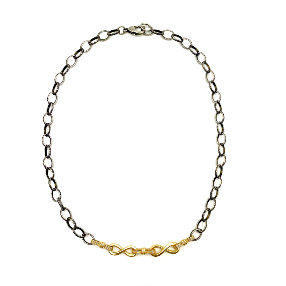 chunky chain, chunky necklace, long necklace, layer necklace, long chunky chain, long chunky necklace, mixed metals necklace, mixed metals chain, fist chain, fist necklace, infinity necklace, infinity links necklace.