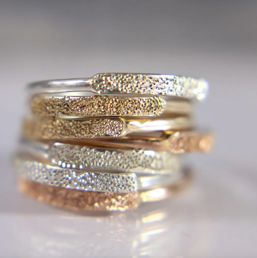 Narrow Ring - Diamond Dusted