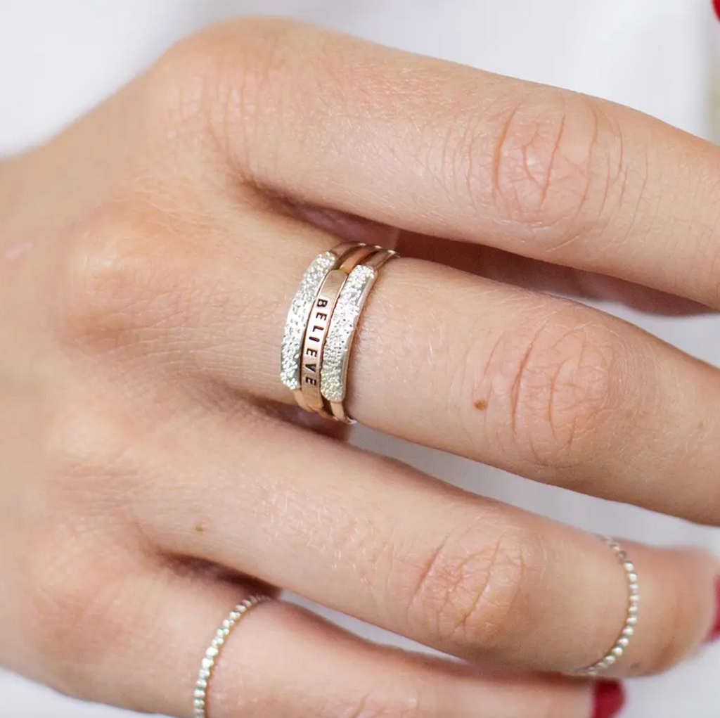 Narrow Ring - Diamond Dusted
