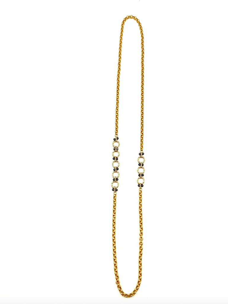 chunky chain, chunky necklace, long necklace, layer necklace, long chunky chain, long chunky necklace, mixed metals necklace, mixed metals chain