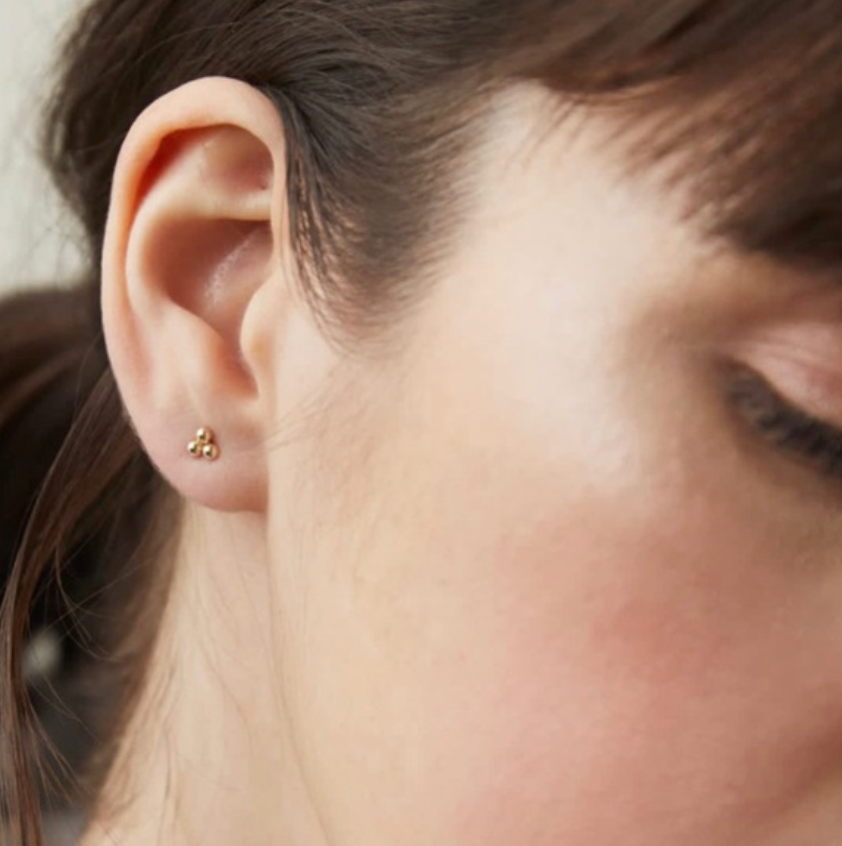Three-Dots Stud Earrings