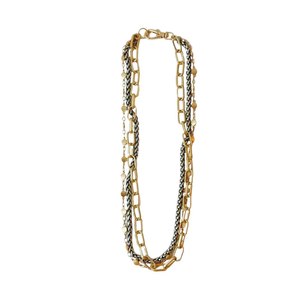 Multi-strand necklace, chunky necklace, chunky chain necklace, thick necklace, layers necklace, layered necklace
