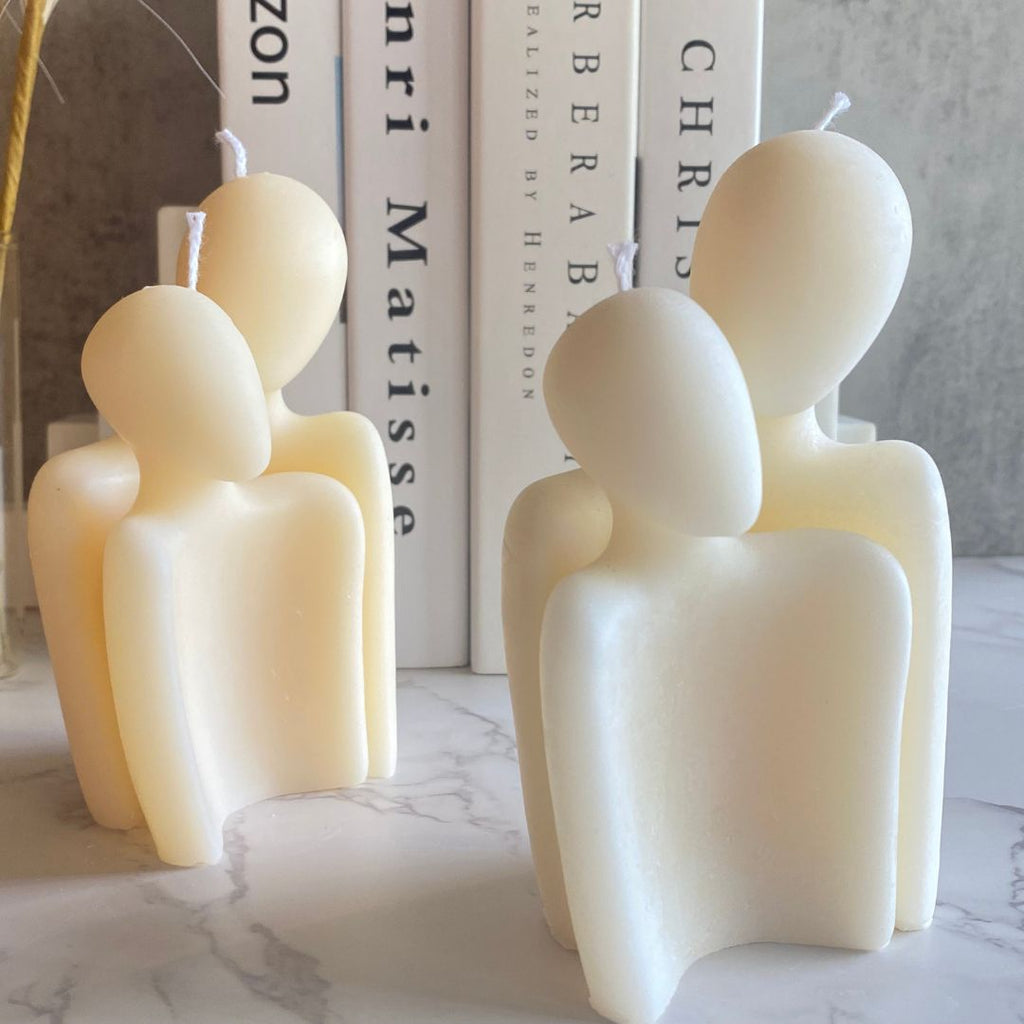 couple candle set, couple hugging candle, candle of couple, people candle, people hugging candle, candle set, two people candle set, decorative candle, home decor, home decor candles, unscented candles, toxic free candles, natural candles, soy wax candles