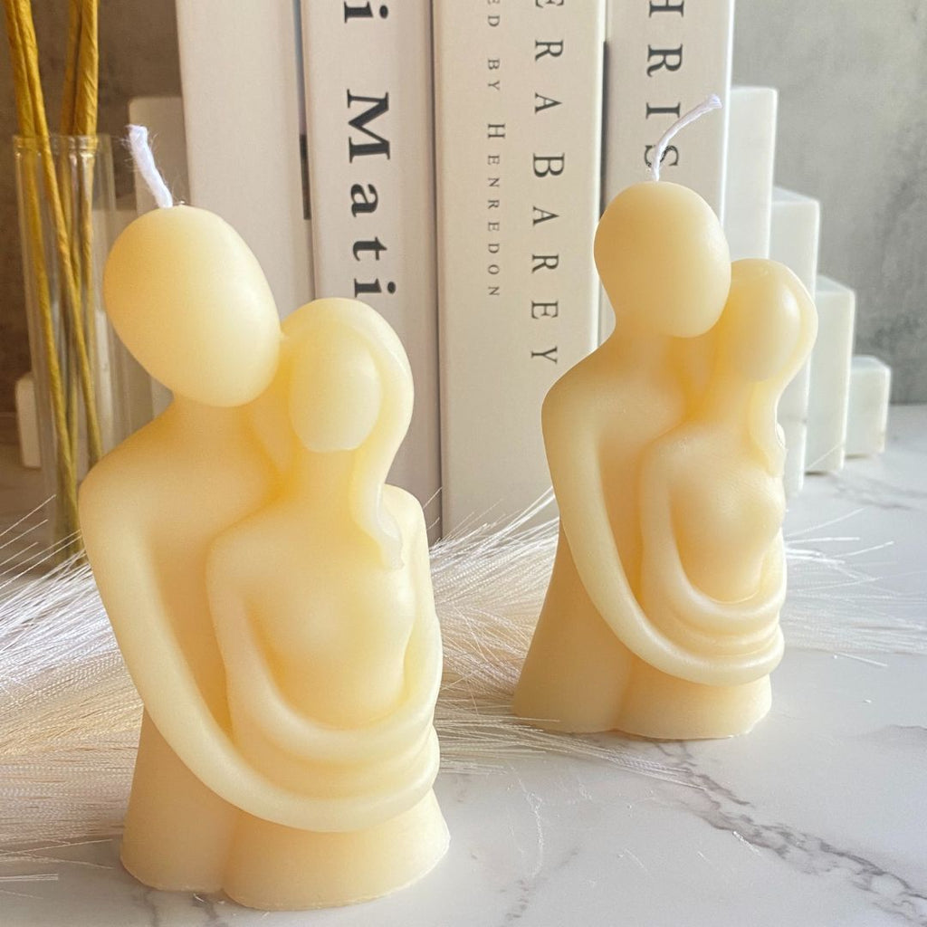 couple candle set, couple hugging candle, candle of couple, people candle, people hugging candle, candle set, two people candle set, decorative candle, home decor, home decor candles, unscented candles, toxic free candles, natural candles, soy wax candles