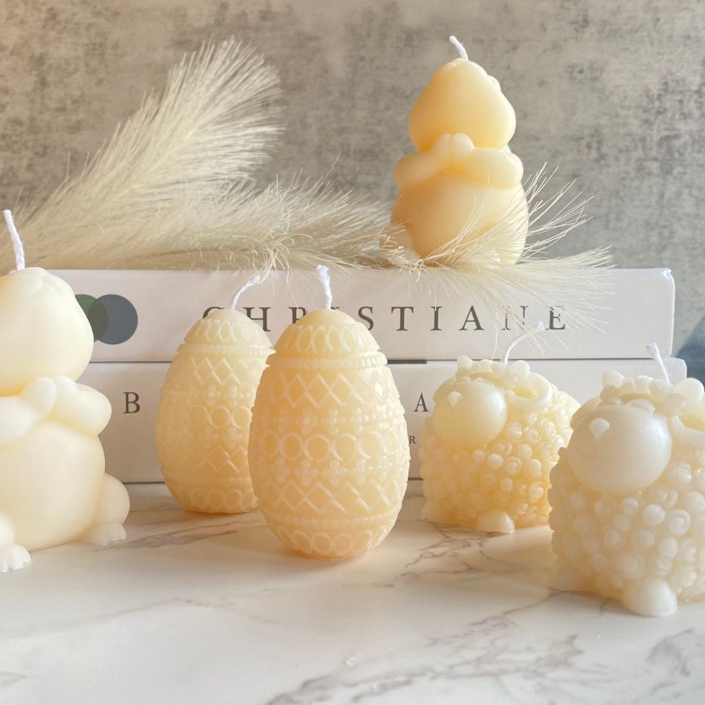 easter candles. lamb candle, sheep candle, easter lamb candle, easter sheep candle, candle, peony candle, flower candle, dog candle, natural candle, natural candles, soy wax candles, vegan candles, cruelty-free candles, home decor candle, home decor candles