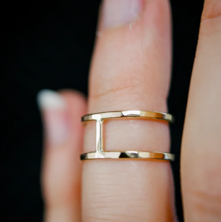 hammered ring, hammered band ring, gold filled ring, hammered gold ring, gold ring hammered