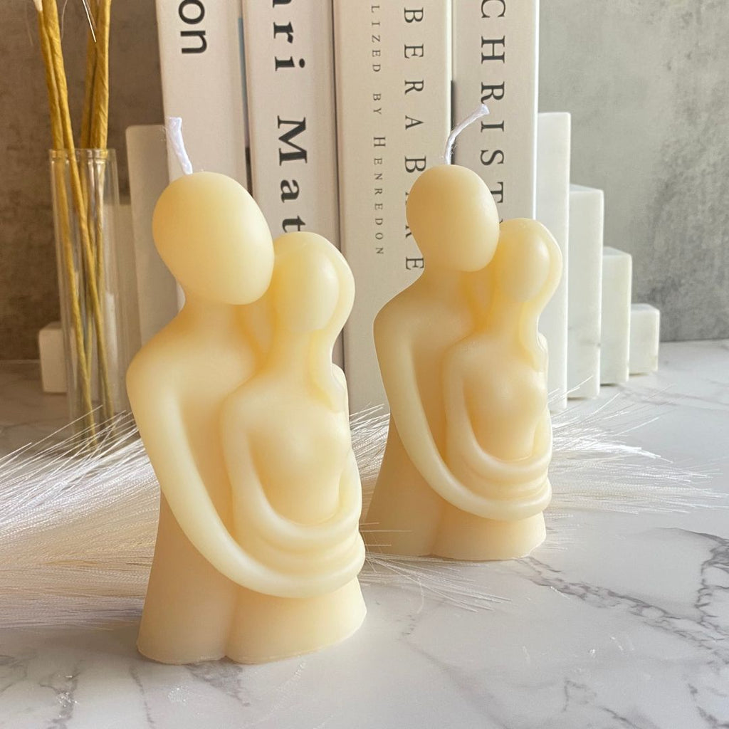 couple candle set, couple hugging candle, candle of couple, people candle, people hugging candle, candle set, two people candle set, decorative candle, home decor, home decor candles, unscented candles, toxic free candles, natural candles, soy wax candles