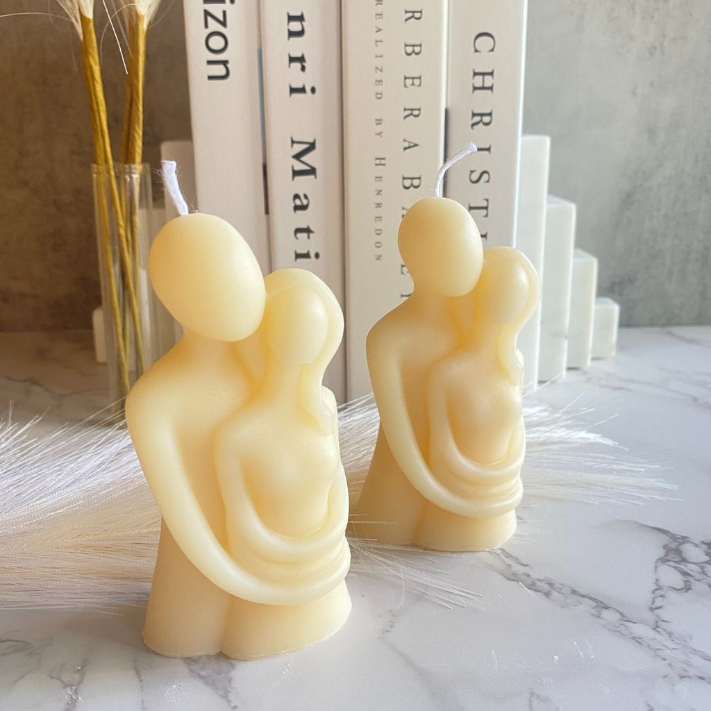 couple candle set, couple hugging candle, candle of couple, people candle, people hugging candle, candle set, two people candle set, decorative candle, home decor, home decor candles, unscented candles, toxic free candles, natural candles, soy wax candles