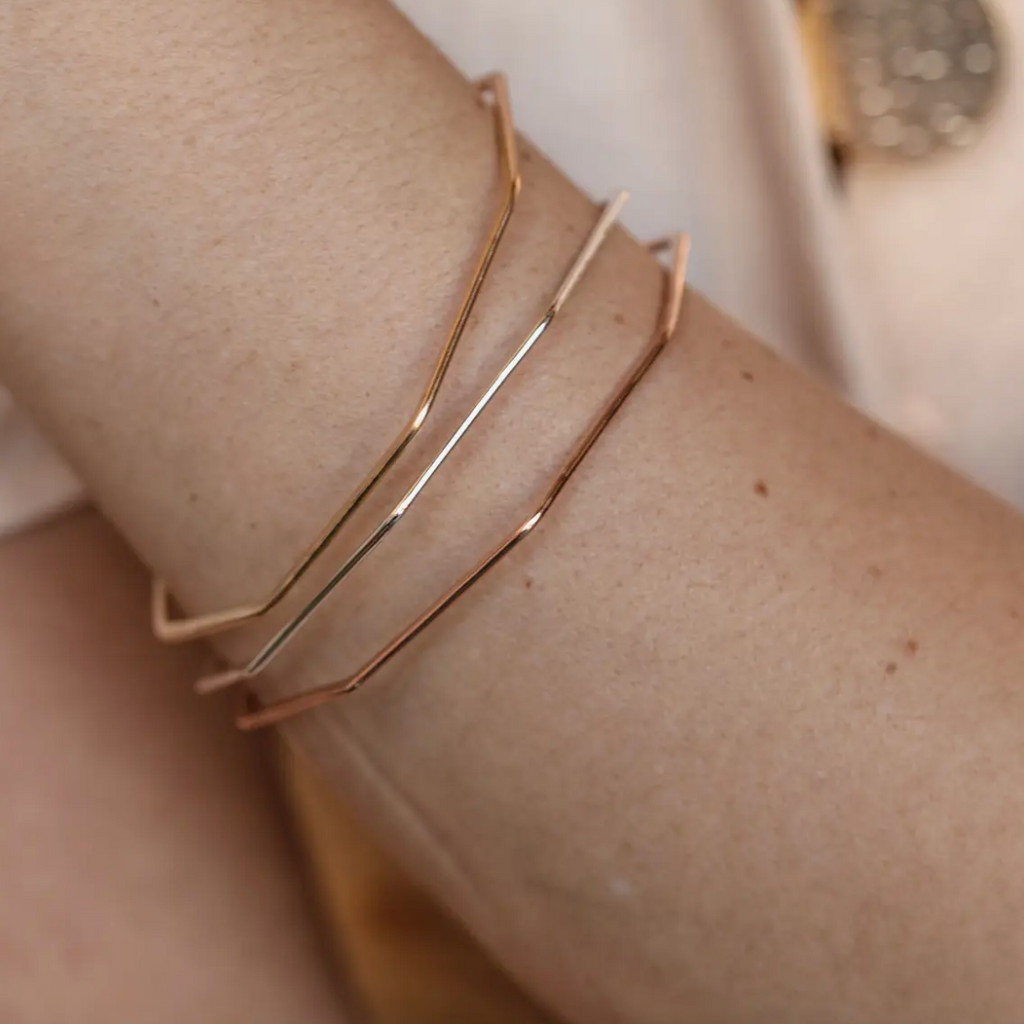 bangle bracelet, bangle bracelets, octagonal bangle, octagon bangle, silver bangle, gold filled bangle, bangle, bangles