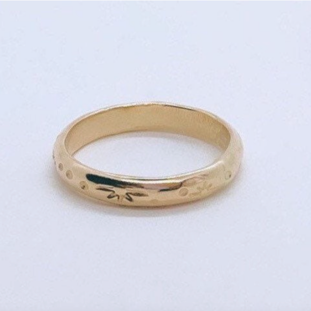 smooth band ring, smooth band, smooth ring, celestial theme ring, celestial ring, ring with stars, 