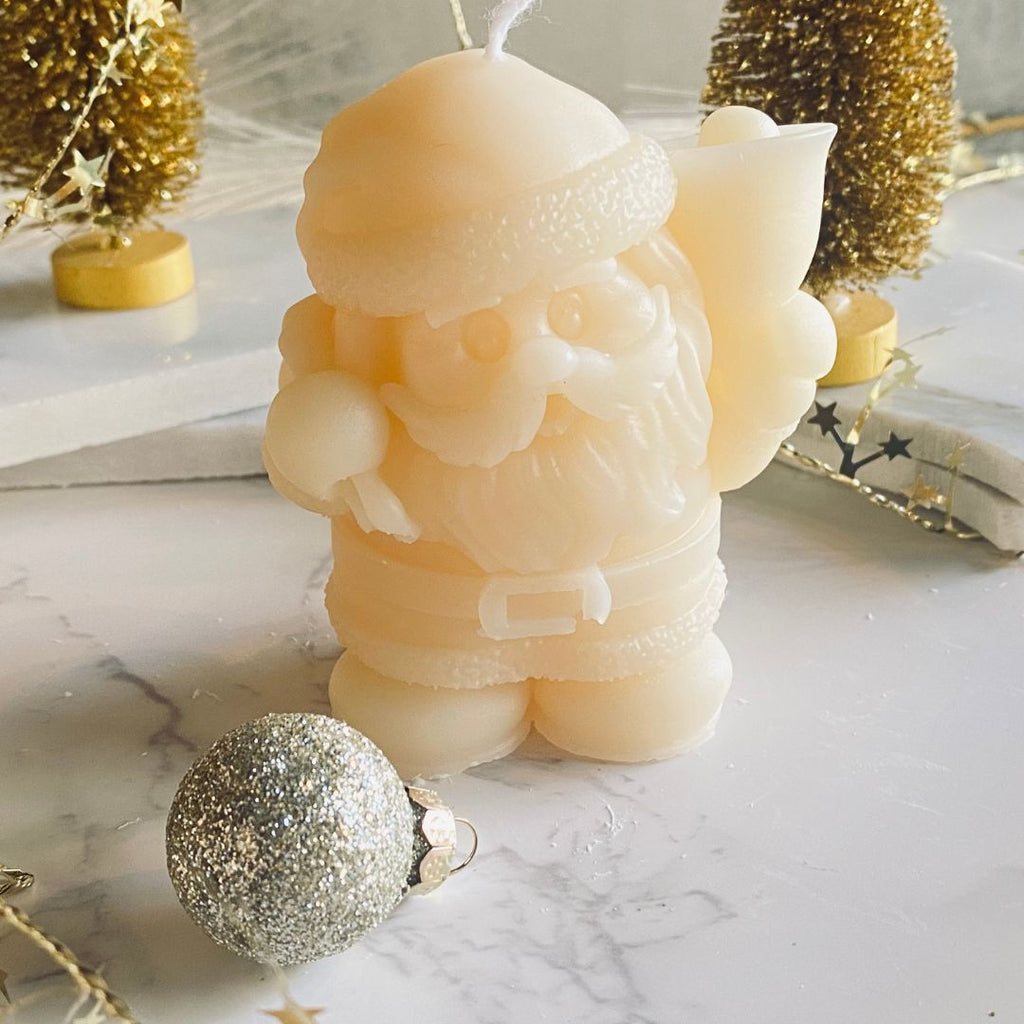 santa candle, santa claus candle, santa candles, santa claus candles, christmas candles, christmas candle, natural candle, natural candles, soy wax candles, fragrance-free candles