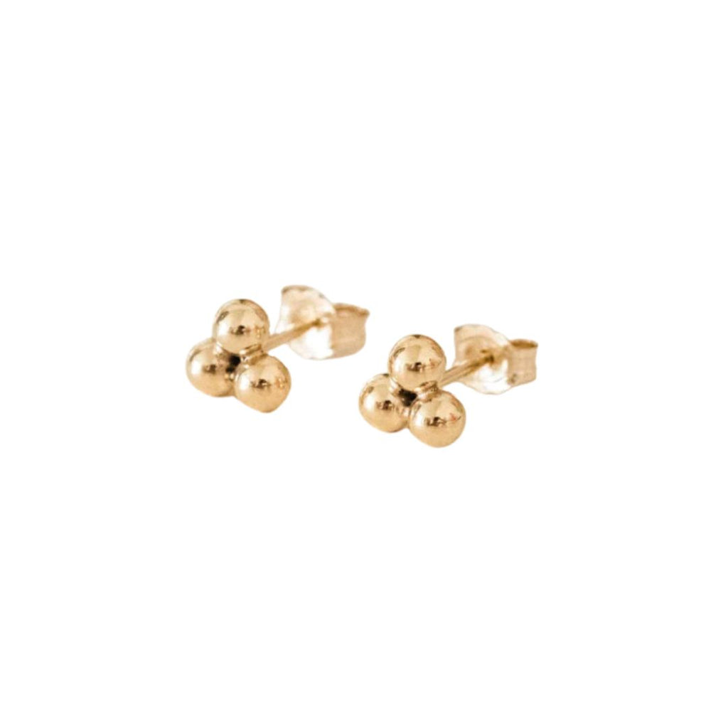 3 dots studs, 3 dots stud earrings, tiny earrings, tiny studs, stacking studs, gold filled studs, 14K gold filled studs, gold studs