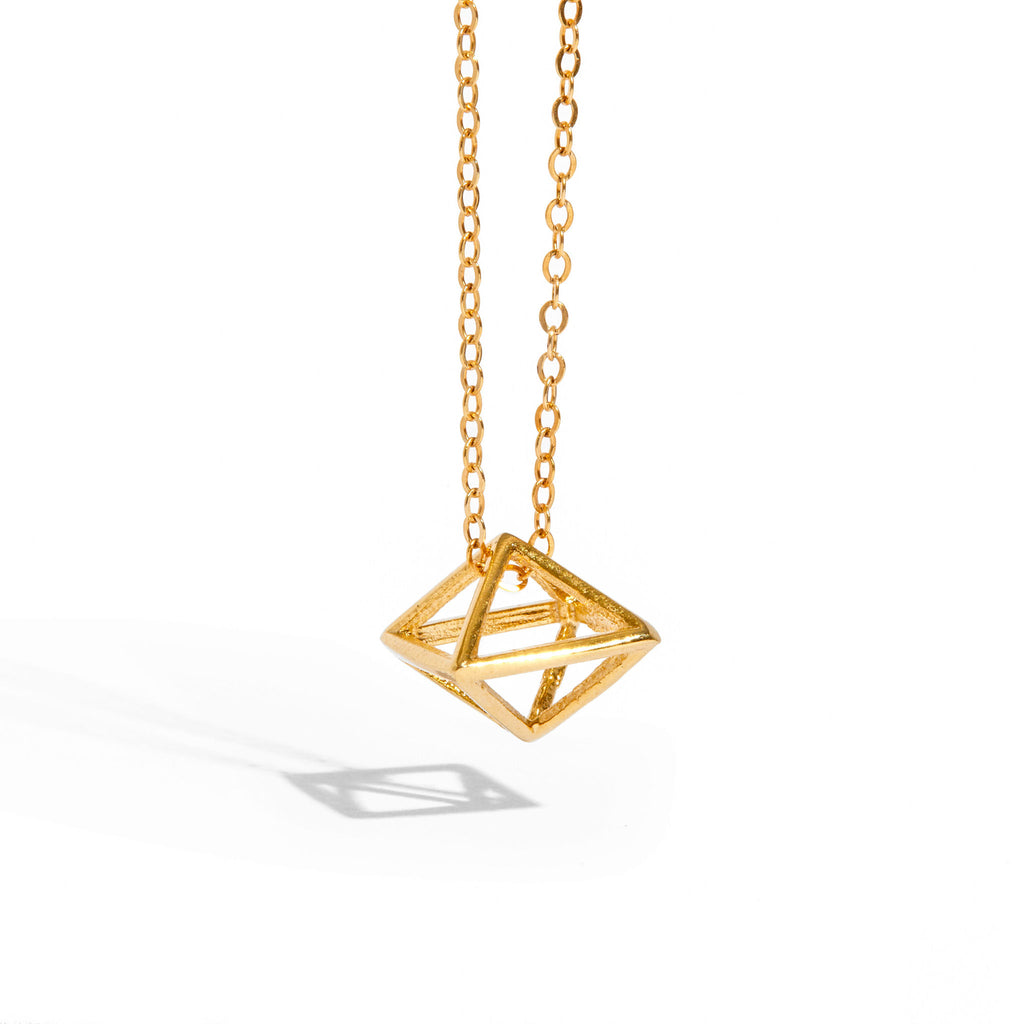 3D Rhombus Necklace