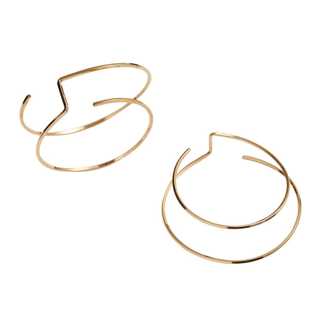 double hoops earrings