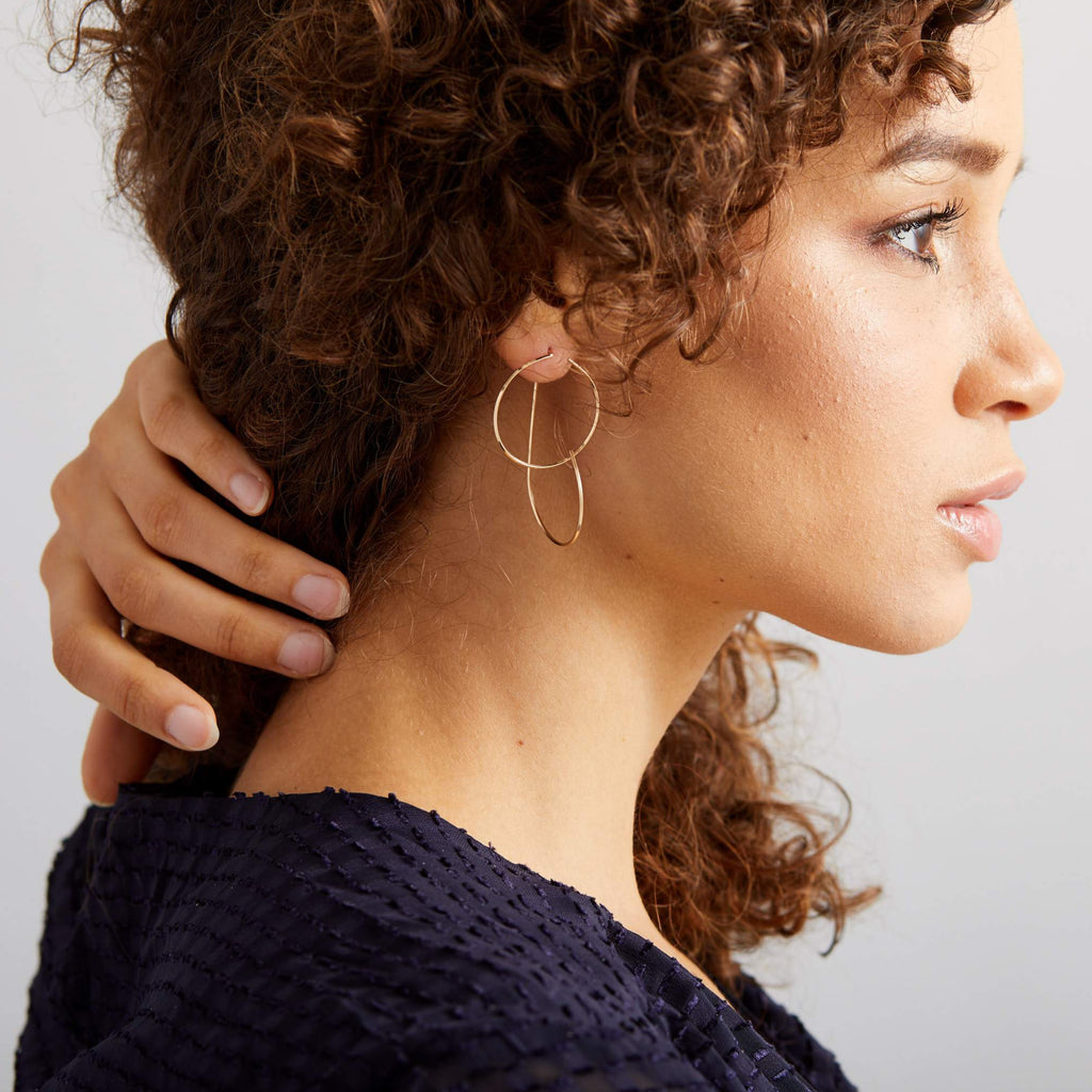 3D hoops earrings