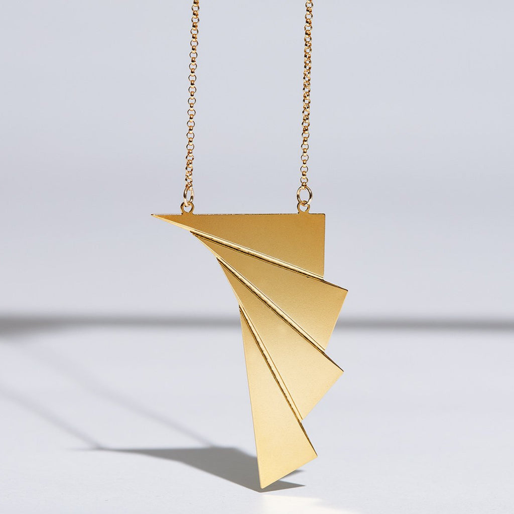 geometric triangles necklace