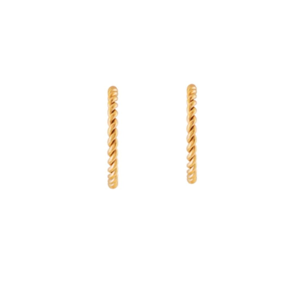 twisted hoops, woven hoops, tiny hoops, basic hoops, hoops earrings, hoops, gold hoops, gold hoop earrings, gold filled hoops, 14K earrings, 14K hoops, trendy hoops, 3/4 gold hoops, 3/4 gold filled hoops, gold earrings